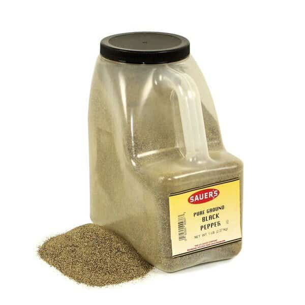 Sauer Black Ground Pepper 5lbs Bottle, PK3