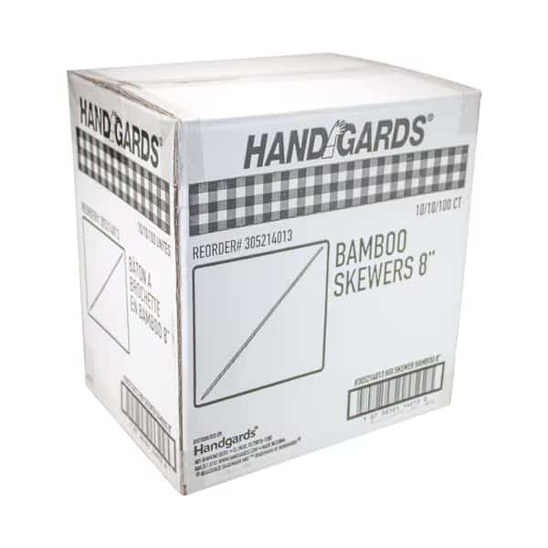 Handgards 8" Bamboo Skewer, PK10000