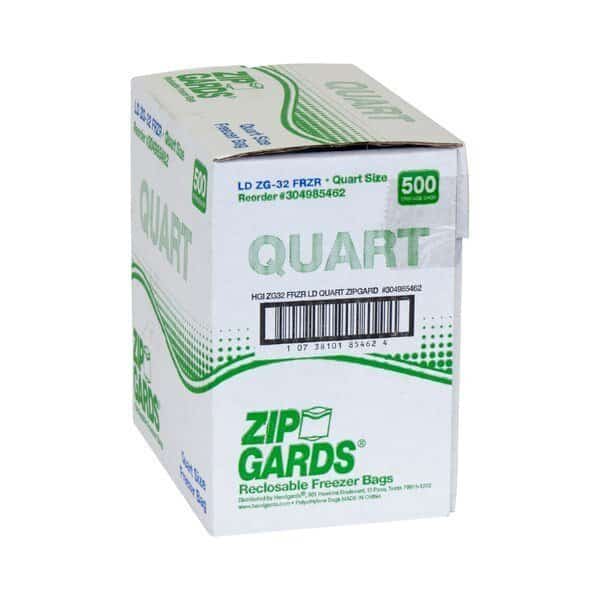 Zipgard Freezer Bag qt. 2.7Mil, PK500