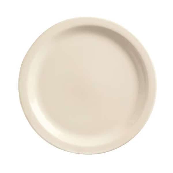 Kingsmen White 9.5"x7.5" Cream White Narrow Rim Plater, PK24