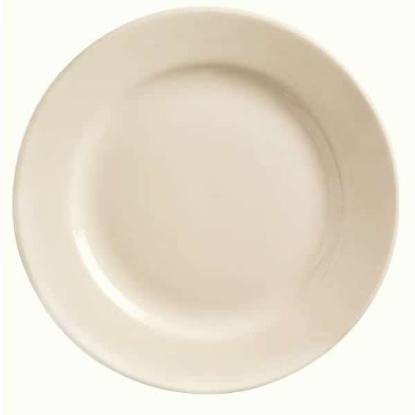 Princess White 6.625 Cream White Rolled Edge Medium Rim Plate, PK36