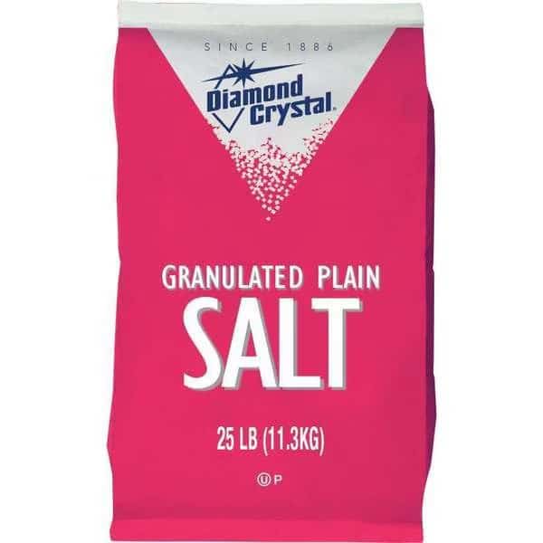 Diamond Crystal Granulated Plain Diamond Salt 25lbs