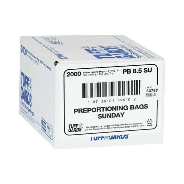 Tuff Gards 2M High Density Black Sunday Preportioning Bag, PK2000