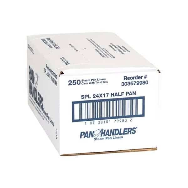 High Density 1/3 Size Pan 24"x17" Twist Tie Steam Pan Liner, PK250