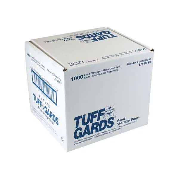 8"x4"x18" .6 mil Low Density Roll Pack Clear Food Storage Bag, PK1000
