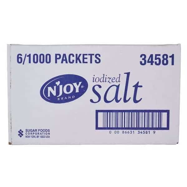 N'Joy Iodized Salt Packets .5g, PK6000