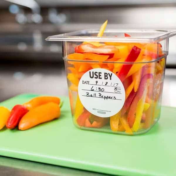 National Checking 3" Circle Use By Removable Labels, PK500