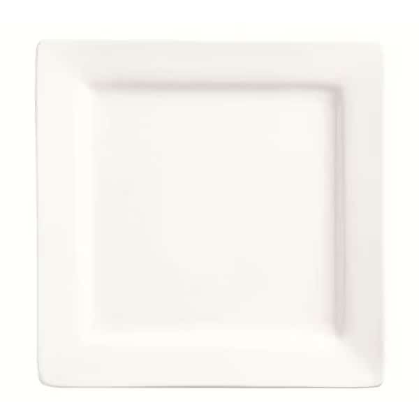 Slate Collection 7.25" Square Ultra Bright White Plate, PK24