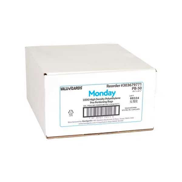 Bag High Density Saddle Preportion Bag Printed Monday Blue, PK2000