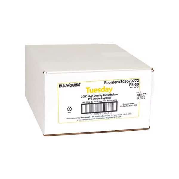Bag High Density Saddle Preportion Bag Printed Tuesday Yellow, PK2000