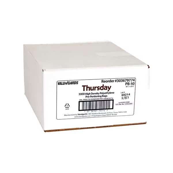 Bag High Density Preportion Bag Printed Thursday Brown, PK2000