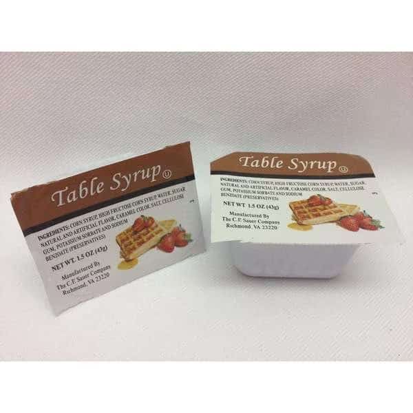 Sauer Regular Table Syrup 1.5 oz., PK100