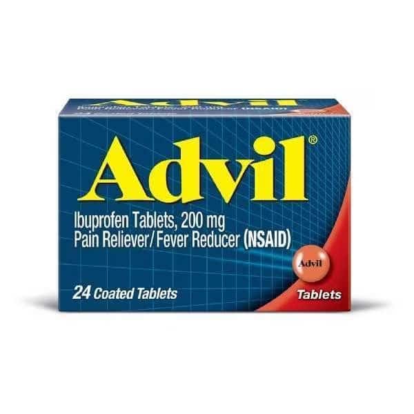 Advil Ibuprofen Pain Reliever & Fever Reducer Tablets 24 Tablets, PK72