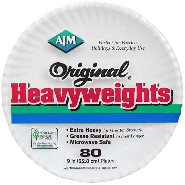 AJM Original Heavyweight Paper Plate, PK960