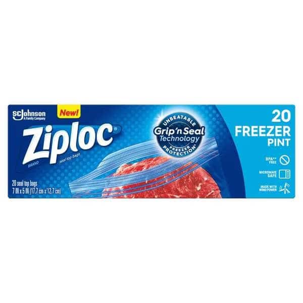 Ziploc Pint Freezer Bag, PK240