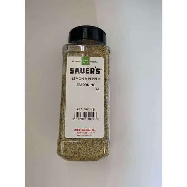 Sauer Lemon & Pepper Seasoning 26 oz. Bottle, PK6
