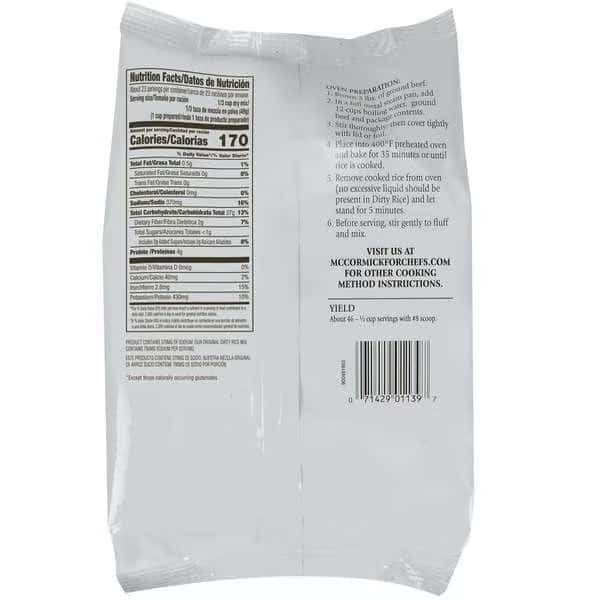 Zatarain's Reduced Sodium Dirty Rice Mix 40 oz., PK6