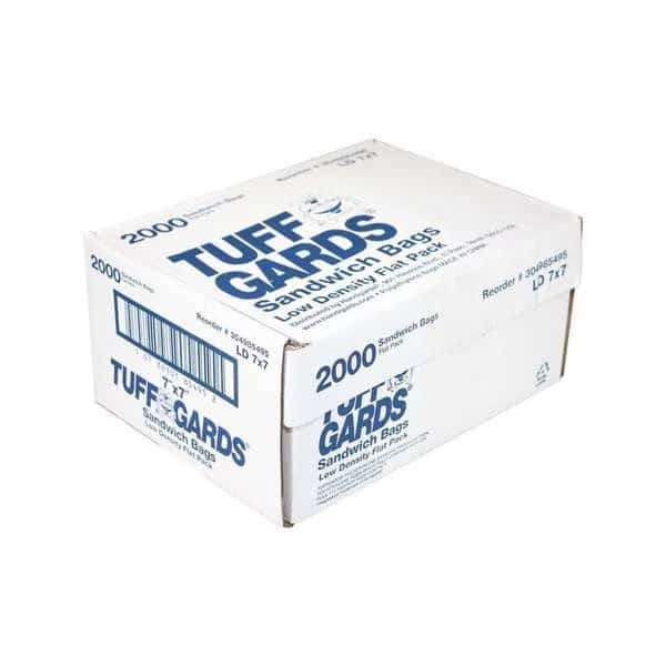 Tuff Gards 7"x7" Low Density Clear Flat Sandwich Bag, PK2000