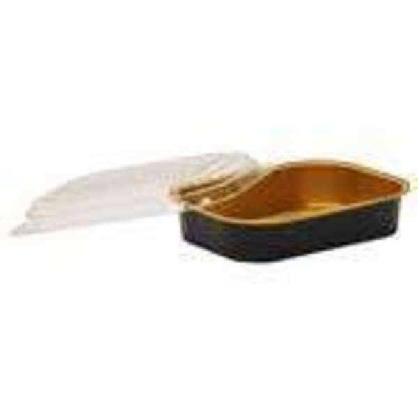 Handi-Foil Gourmet-To-Go Small Black Gold With Lid Combo, PK100