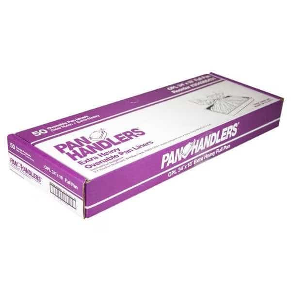 Pan Liner Ovenable 34x18 Flat Pack Clear, PK50