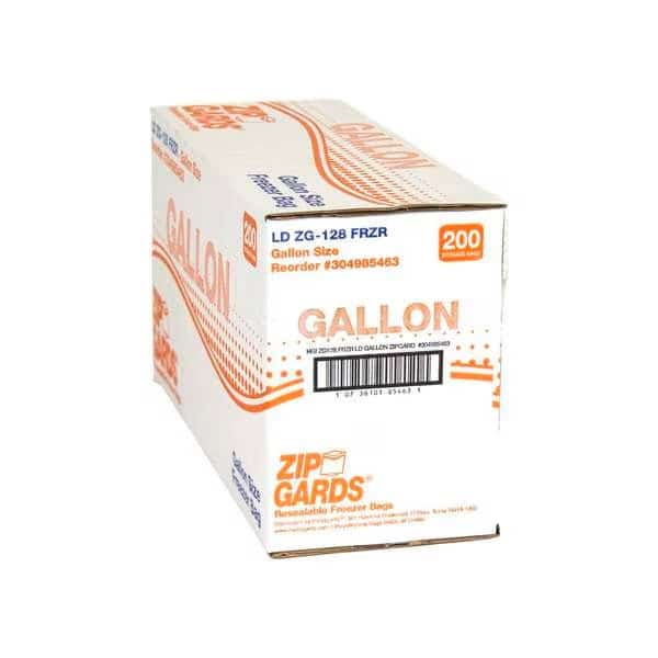 2.7 Mil Low Density Clear Resealable gal. Size Freezer Bag, PK200