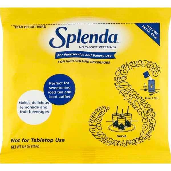 Splenda Sucralose No Calorie Sweetener Pouch Foodservice 6.6 oz., PK12