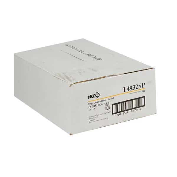 4.25"x9" 1 Part Tan Tint 15 Line Guest Check -50 Book, PK40