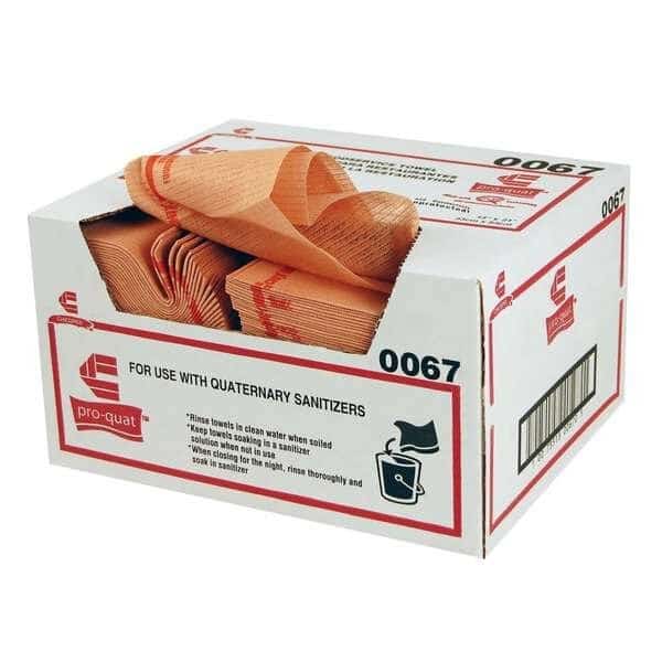 13x21 Pro-Quat Foodservice Red Print Med Duty Towel, Microban, PK150