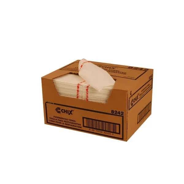 13x21 Foodservice Medium Duty White With Red Print Towel, PK150