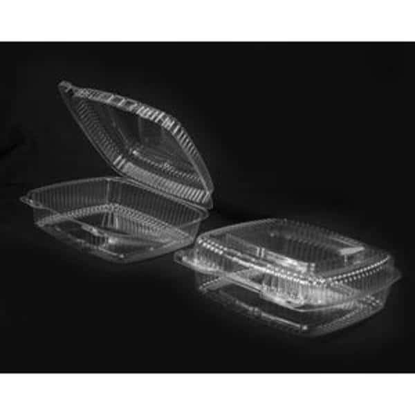 Handi-Foil 10" Shallow Single Compartment Plastic Container, PK200
