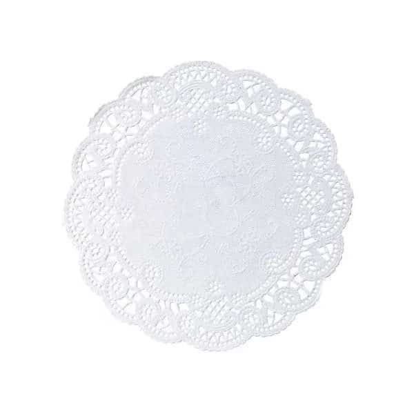 Doily Paper White 5" Round French Lace, PK1000