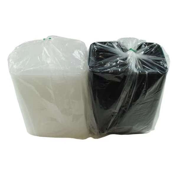 Cubeware 16 oz. Rectangular Container Black Base With Clear Lid, PK150