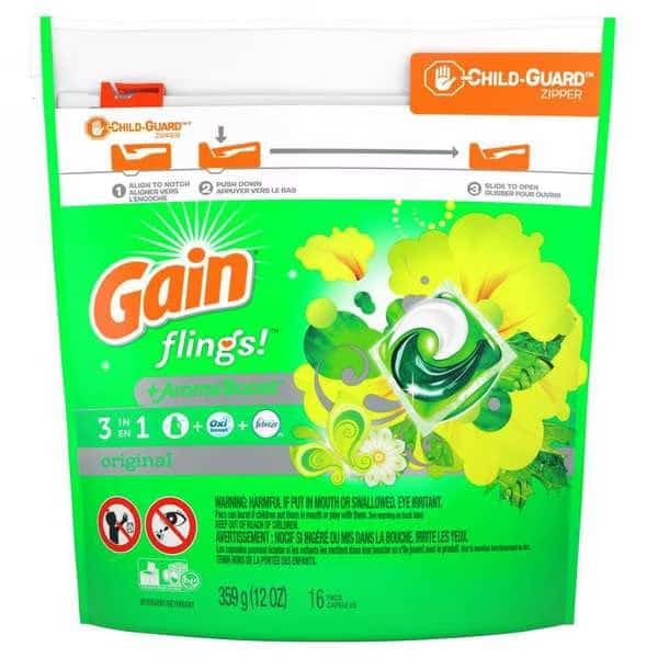 Detergent Liquid Pods Flings 13 oz., PK6