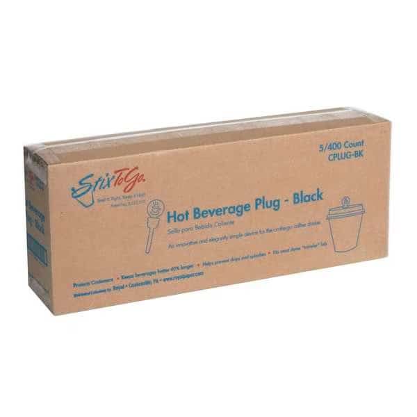 Royal Black Circle Beverage Plug, PK2000