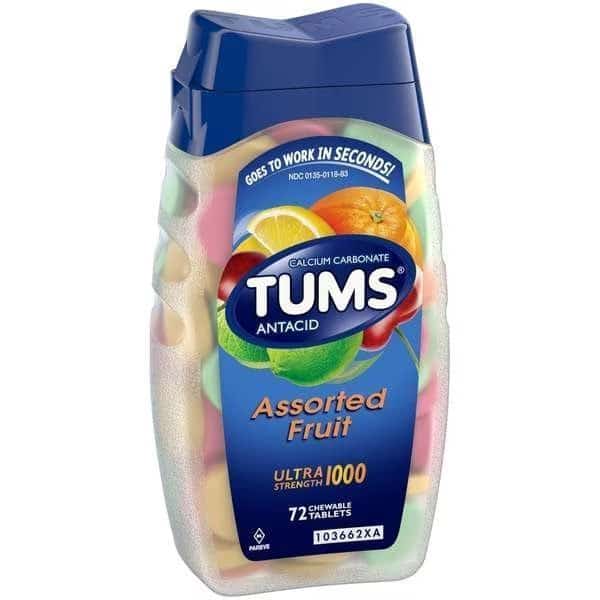 Tums Ultra Strength Assorted Fruit Tablets 72 Tablets, PK24