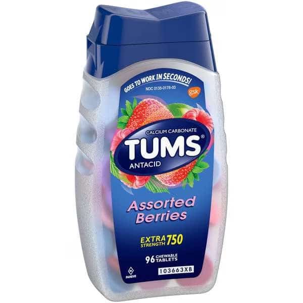 Tums Assorted Berries Tablets 96 Count, PK24