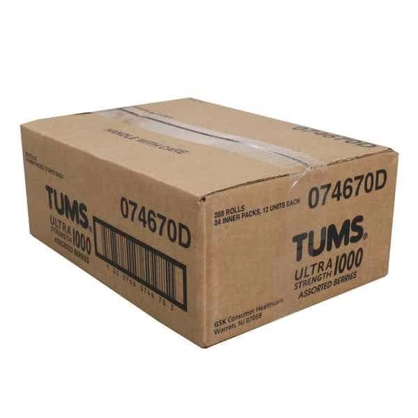 Tums Ultra Single Roll Assorted Berries 12 Count, PK288