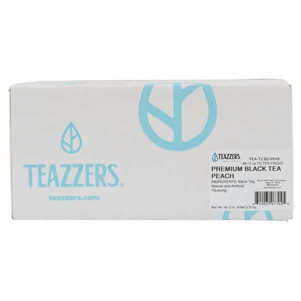 Black Peach Tea Premium 2 oz., PK48, Teazzers, Mfr#: TEA-TZ-B2-PE02