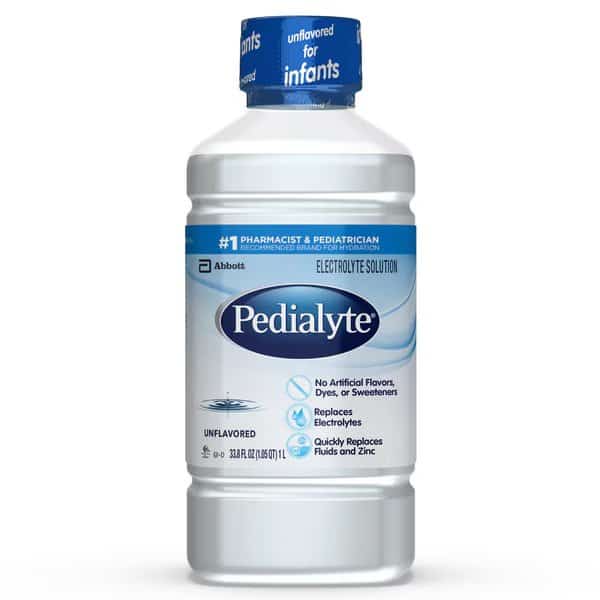 Pedialyte Unflavored 33.8 Fl oz. (1L) Bottle, PK8