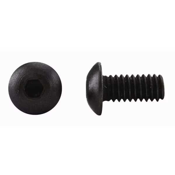 M3 Socket Head Cap Screw, Button, Black Alloy Steel, 12 mm Length