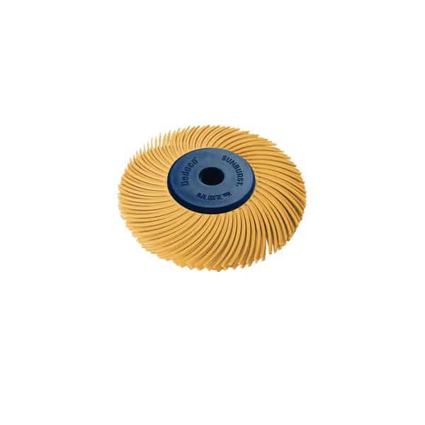 Sunburst Radial Bristle Discs 2 in Curved Tc 3-Ply Peach 6 Micron A/O 1/Unit