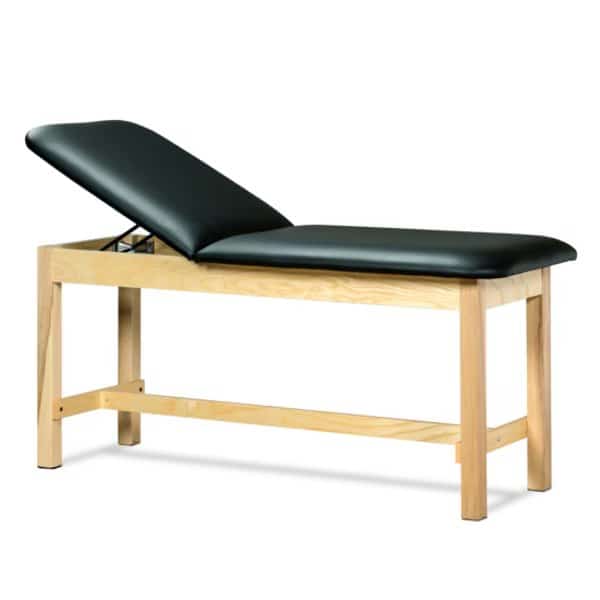 Classic Treatment Table w/ H-Brace, Dark Cherry Finish, Slate Blue