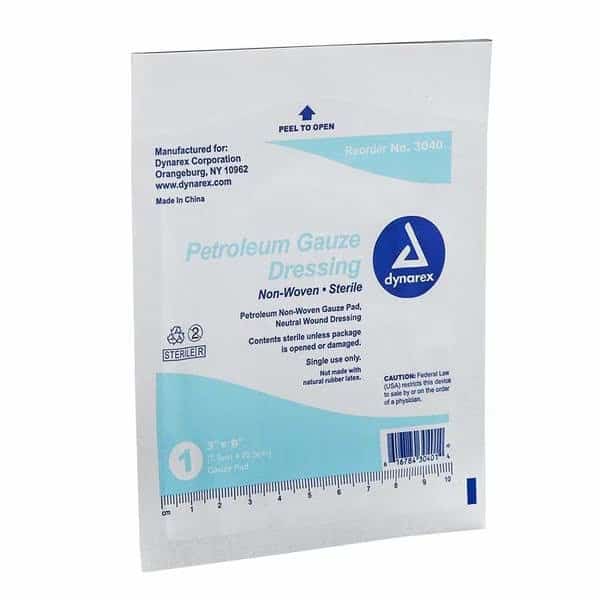 Petroleum Gauze Dressing 3 X 9", PK 200
