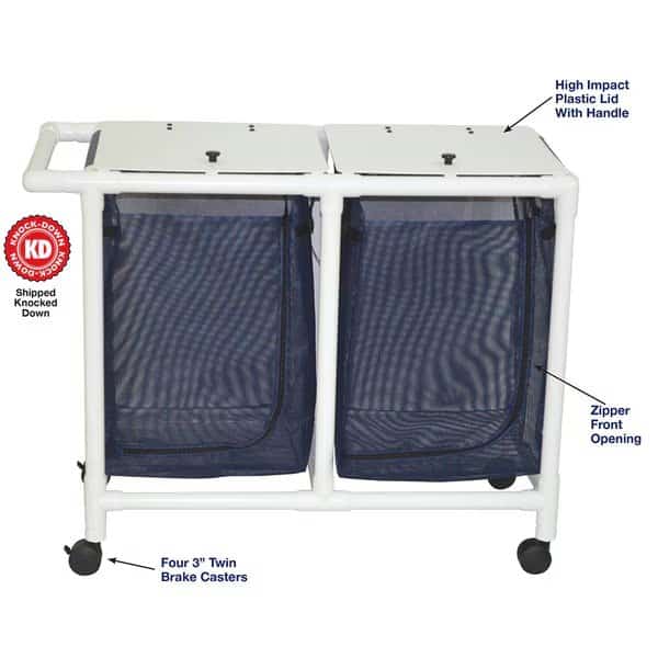 Double Bag Hamper, Standard Mesh - R.Blue