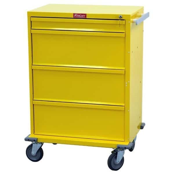 4 Drawer Steel Isolation Cart w/ Standard Key Lock