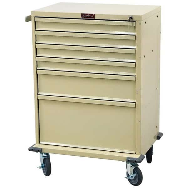 6 Drawer Steel Procedure Cart w/ Standard Key Lock