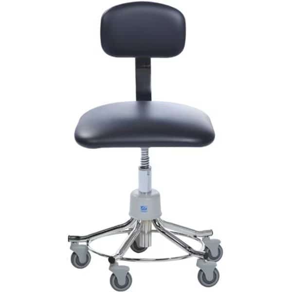Stool, Screw Shaft, 5-Caster, Burgundy