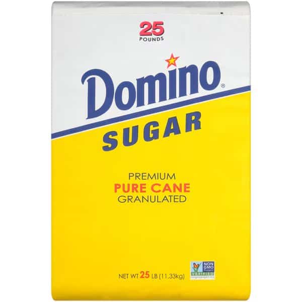 Commodity Sugar & Sugar Packets Granulated Domino Sugar 25lbs