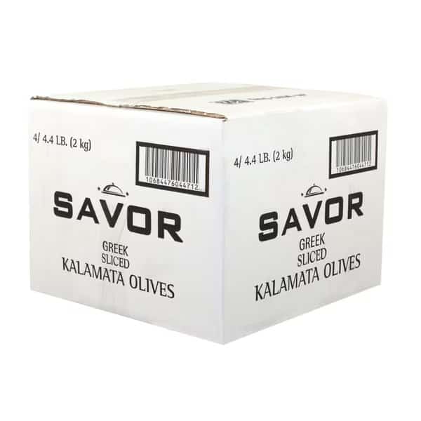 Savor Imports Sliced Kalamata Olives 4.4lbs, PK4