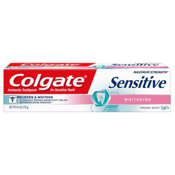 Max Strength Sensitive Whitening Fresh Mint Toothpaste 6 oz., PK24